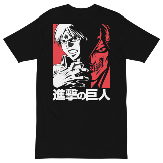 Attack On Titan Anime Men's Premium Heavyweight Tee | Cotton Heritage MC1086