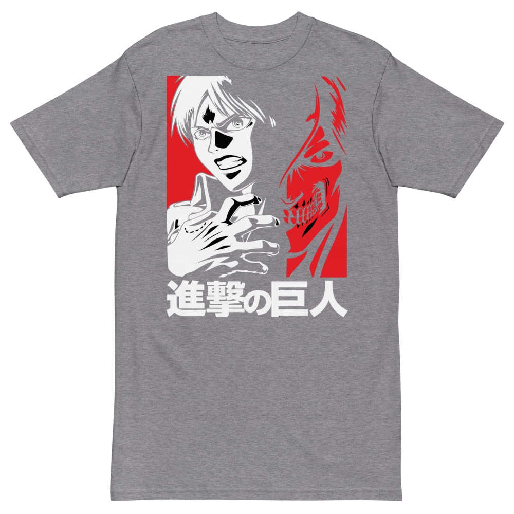 Attack On Titan Anime Men's Premium Heavyweight Tee | Cotton Heritage MC1086