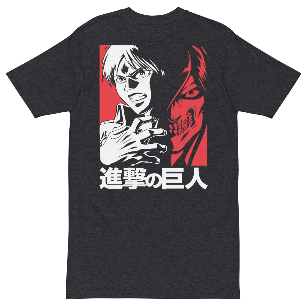 Attack On Titan Anime Men's Premium Heavyweight Tee | Cotton Heritage MC1086