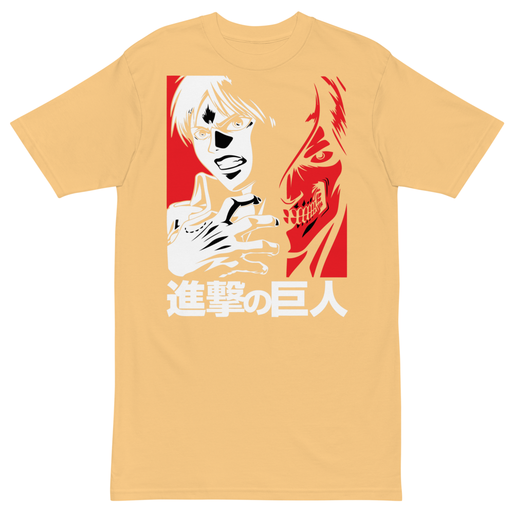 Attack On Titan Anime Men's Premium Heavyweight Tee | Cotton Heritage MC1086