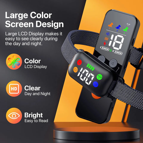 Dog Training Collar, Shock Collar with Remote Control for Large, Black