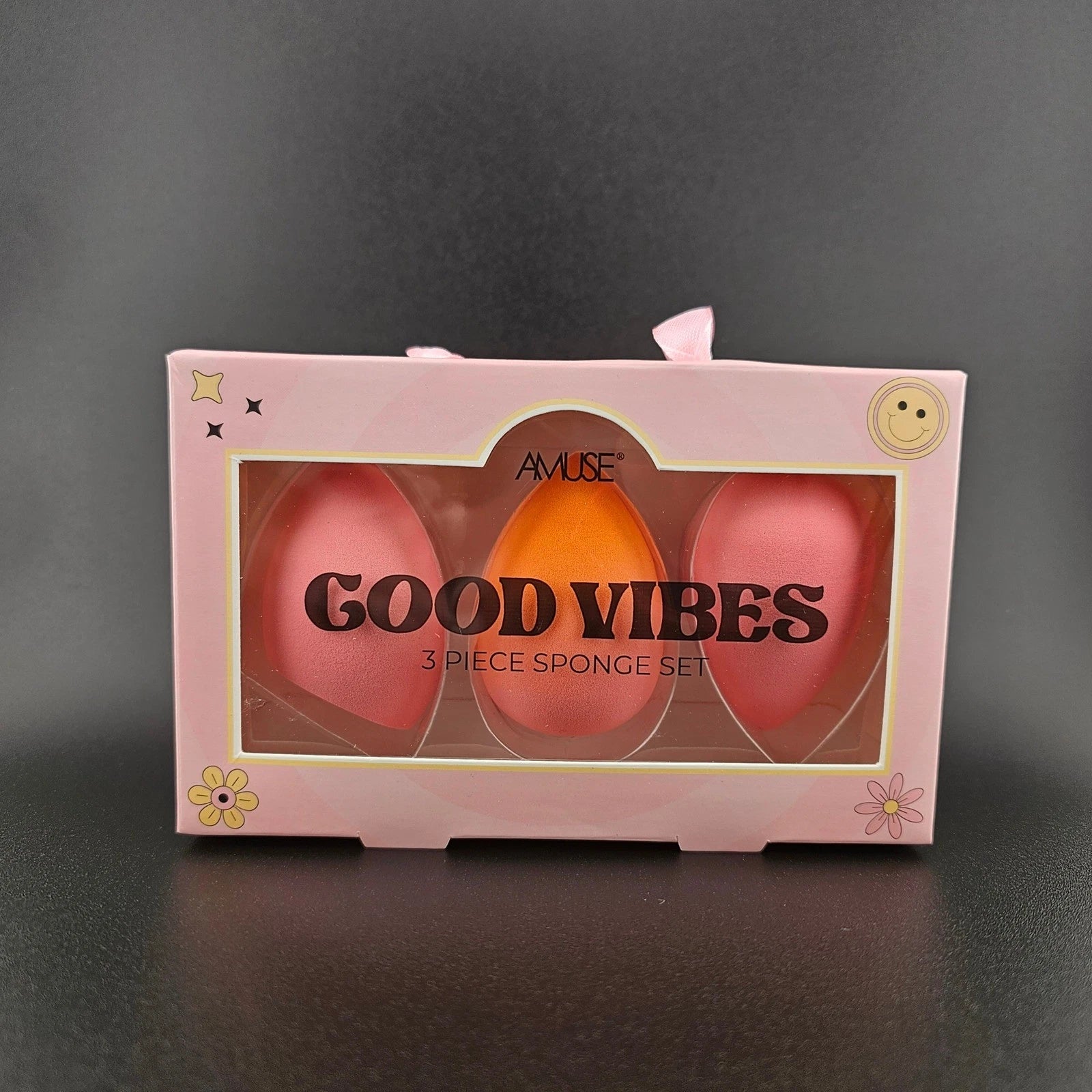 Amuse Good Vibes 3 Pcs Sponge Set Face Sponge
