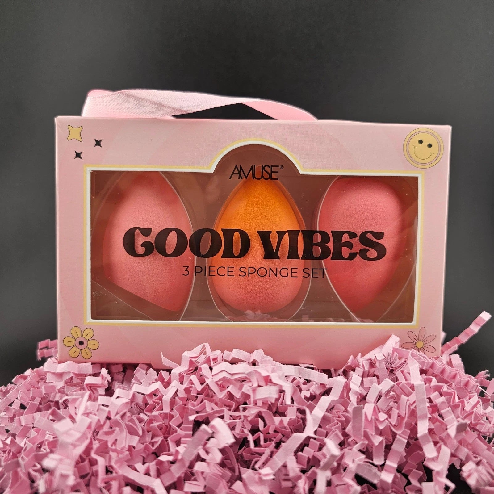 Amuse Good Vibes 3 Pcs Sponge Set Face Sponge