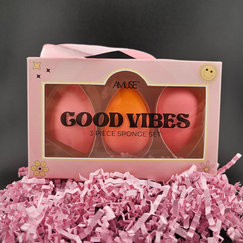 Amuse Good Vibes 3 Pcs Sponge Set Face Sponge