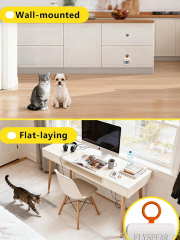 Wireless Cat Barrier - Rechargeable Indoor Barrier with 6 Adjustable Range Ra...