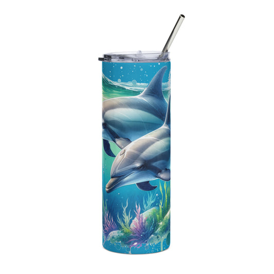 Dolphin Duet Stainless steel tumbler