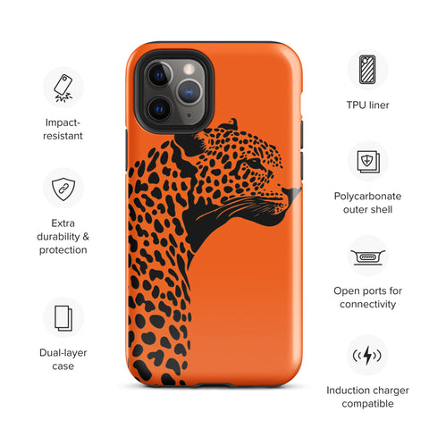 Orange Leopard Tough Case for iPhone®