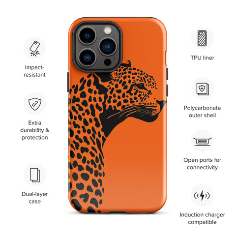 Orange Leopard Tough Case for iPhone®