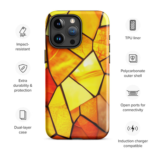 Stained Yellow Orange Glass Tough Case for iPhone®