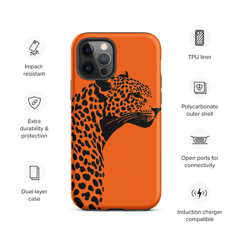 Orange Leopard Tough Case for iPhone®