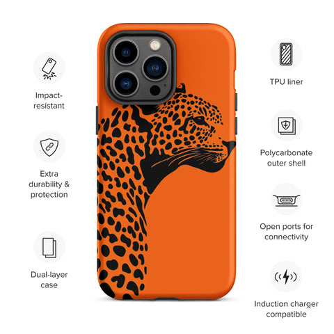 Orange Leopard Tough Case for iPhone®