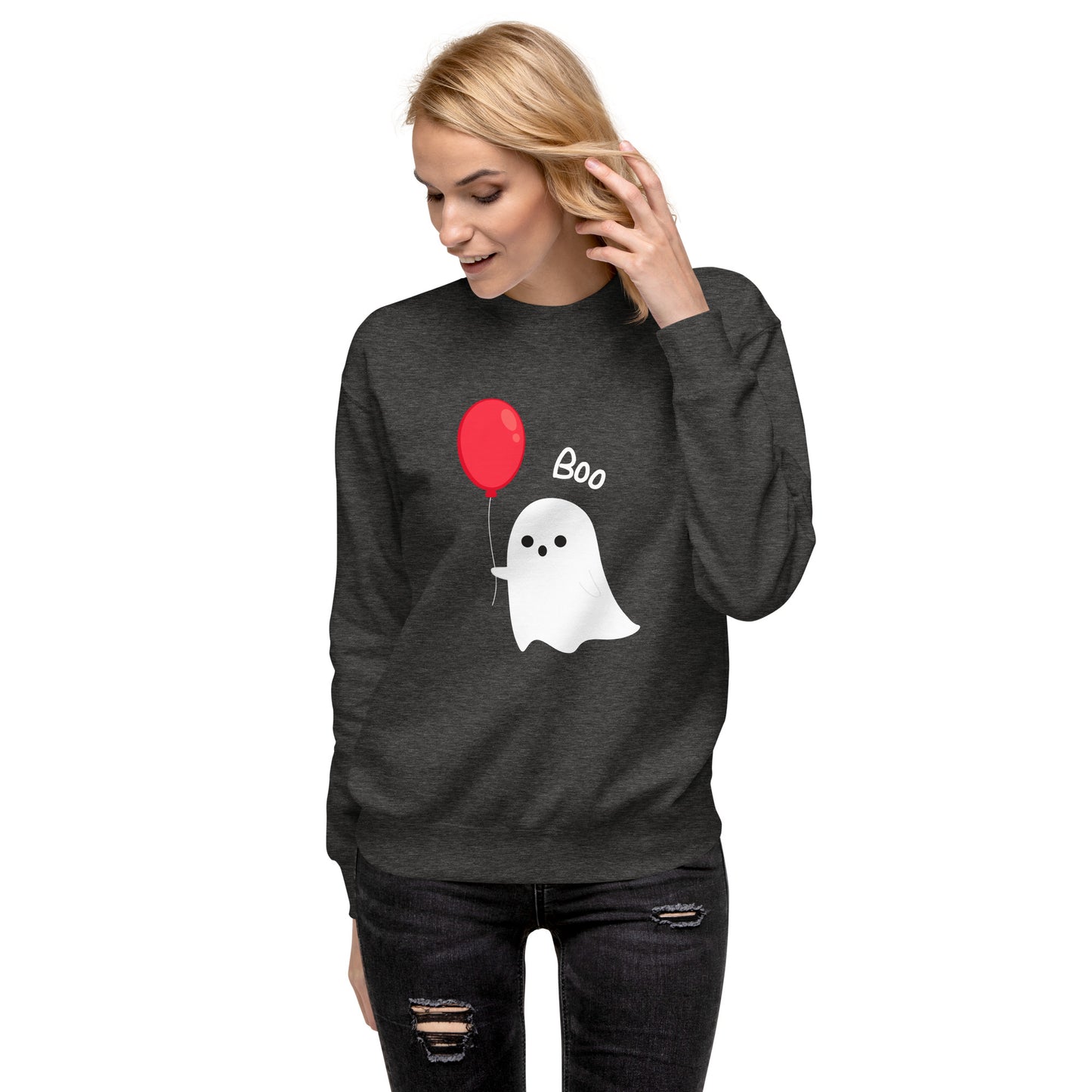 Balloon Boo Ghost Unisex Premium Sweatshirt