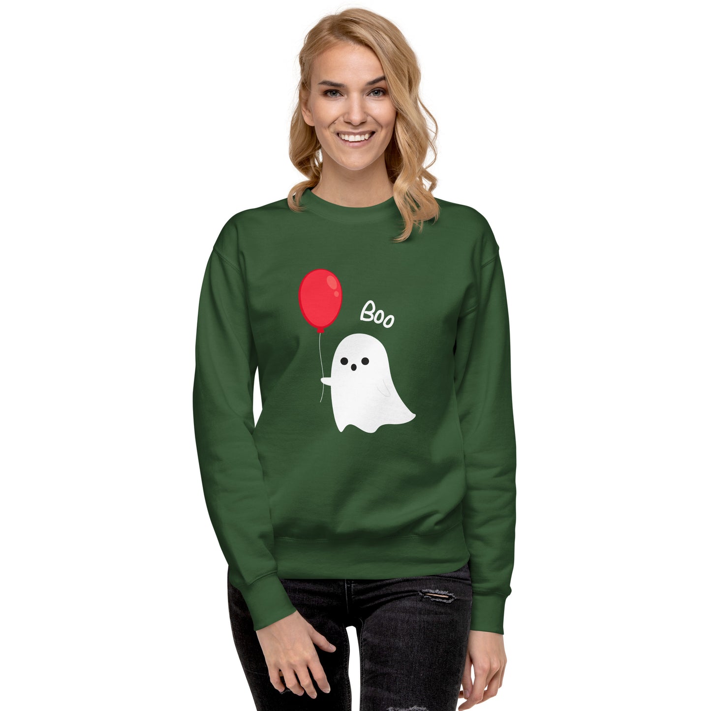 Balloon Boo Ghost Unisex Premium Sweatshirt