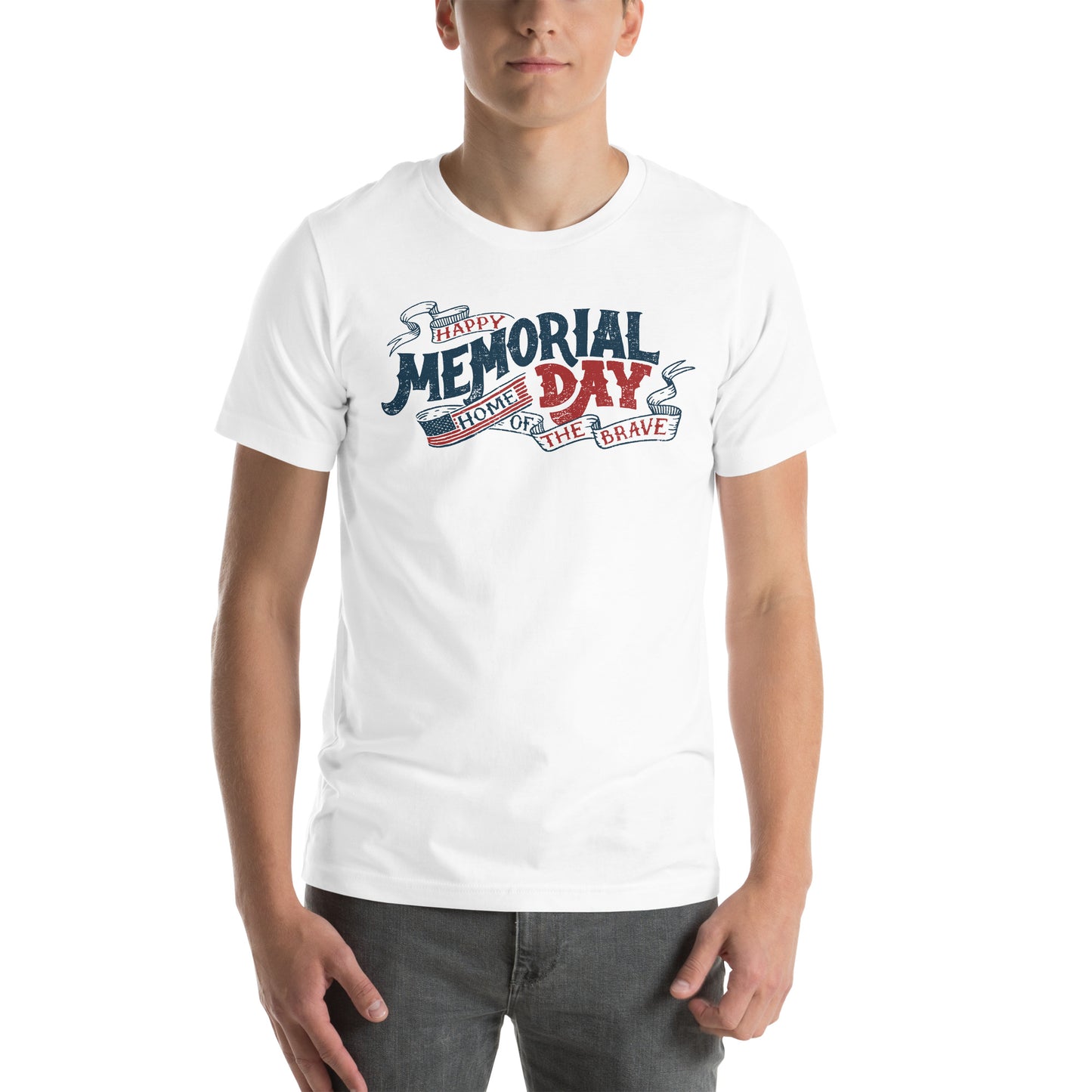 Memorial Day Home of the Brave Unisex t-shirt