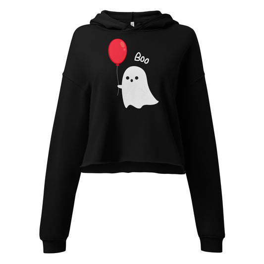 Balloon Boo Ghost Crop Hoodie